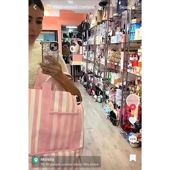 Victorias Secret Pink Beach Cooler Travel Bag - Picture 9 of 9